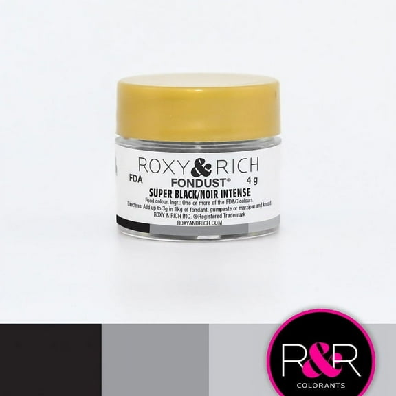 Roxy & Rich Fondust Super Black Food Color
