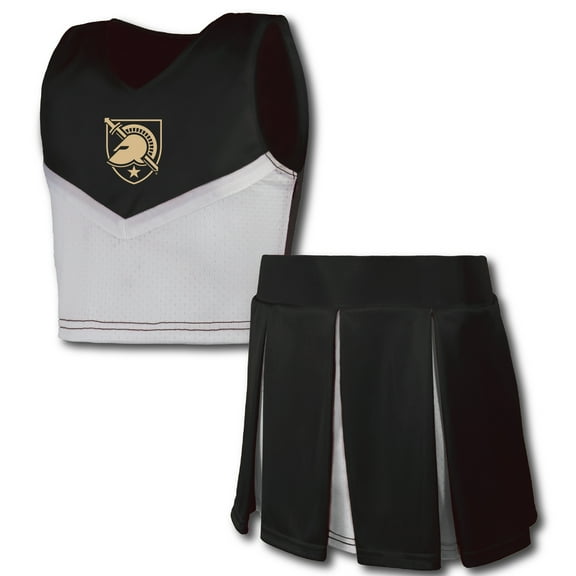 Girls Youth Garb Black Army Black Knights Cheerleader Top & Skirt Set