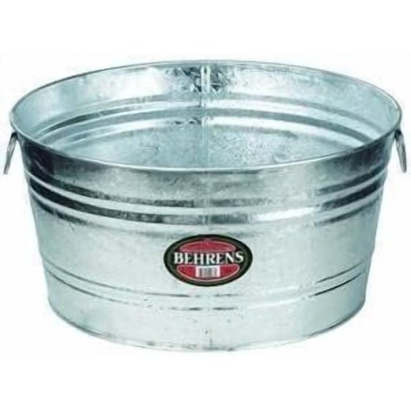 Behrens Tub 10.5 Gal Round Galvanized — Residential Use, Standard Application