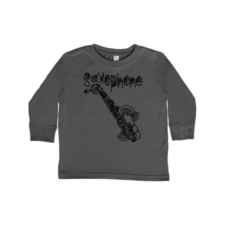 

Inktastic Saxophone Halloween Cobwebs Gift Toddler Boy or Toddler Girl Long Sleeve T-Shirt