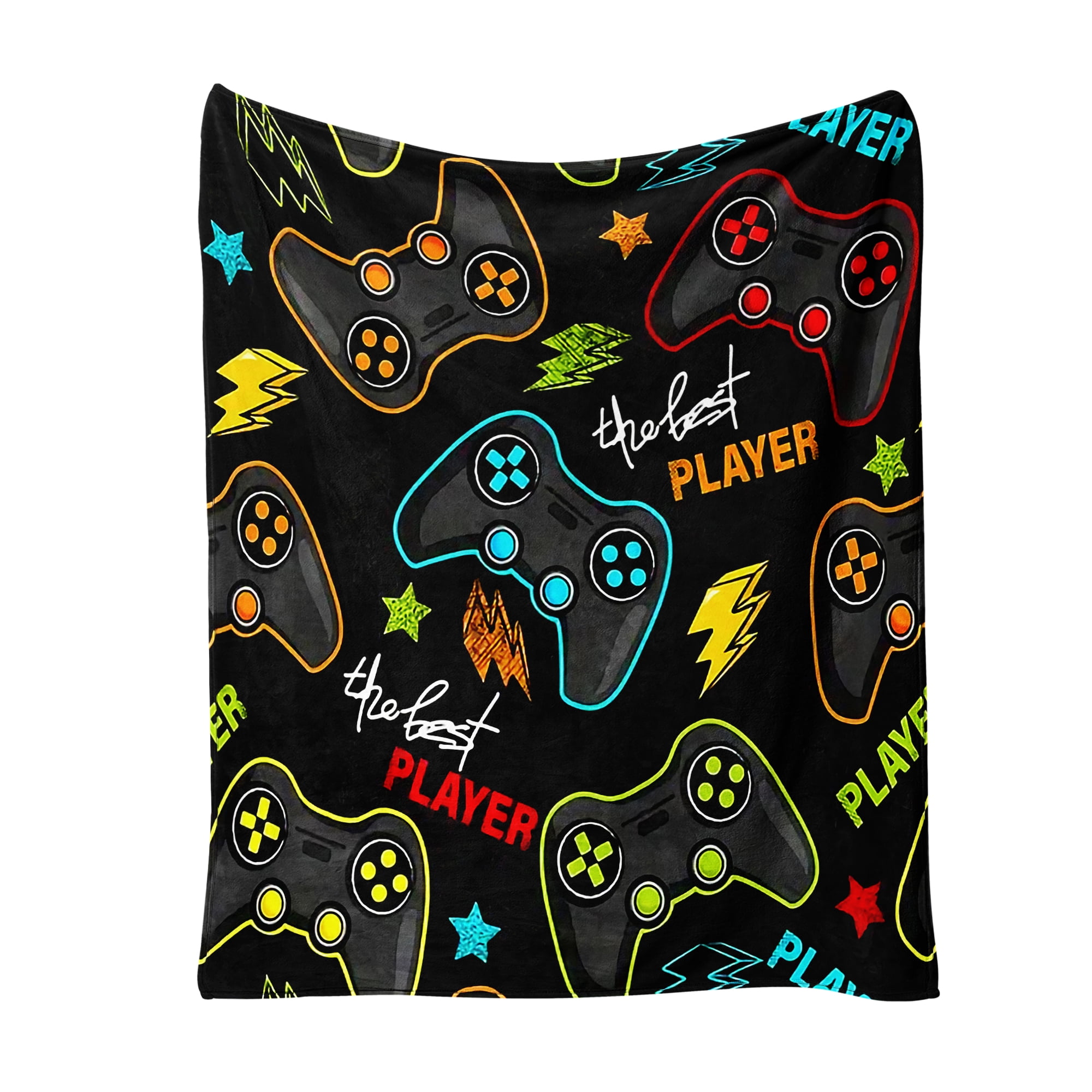 Flannel Fleece Gaming Throw Blanket Bed Blanket, Lightweight Cozy Twin Size Plush Blanket for Sofa Couch,60"X80"