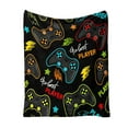 thumbnail image 2 of Flannel Fleece Gaming Throw Blanket Bed Blanket, Lightweight Cozy Plush Blanket for Sofa Couch,50"X60", 2 of 8