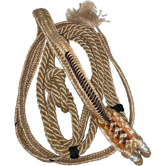 FCBR SINCE 1996 Bullrope - Half Leather Left Hand Rodeo Gear for Bull Riders