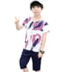 thumbnail image 5 of Sonducket Ropa de verano para niños, camisas para adolescentes, trajes para niños, pantalones exquisitos transpirables de larga duración, conjuntos de ropa Púrpura 150cm, 5 of 6