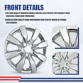 thumbnail image 2 of 4Pcs/Set 16" Hubcaps Wheel Rims Cover Fit for 2014-2016 Toyota Corolla Compatible with Steel Wheels Snap on Installation ABS+PC Material(16-inch,Chrome), 2 of 9