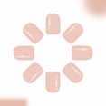 thumbnail image 5 of EBCUE Press on Nails Short Soft Bare Solid Color Square Fake Nails 24Pcs 10 Sizes Reusable Glossy Stick on Nails with Jelly Adhesive Tabs Manicure Tools for Daily Wear, 5 of 9