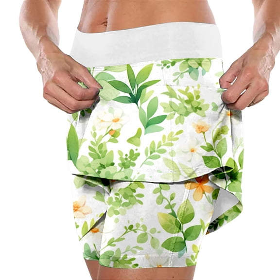 FASHOFT Tennis Skirt For Women Yoga Skort With Side Pockets Two Piece Design Comfortable For Workout And Casual Sports Wear Womens Athletic Skirts Multicolour