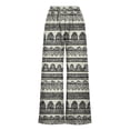 thumbnail image 7 of MYAOYI Women's Tribal Aztec Print Wide Leg Pants, Smocked High Waist Palazzo Trousers with Pockets, 7 of 7
