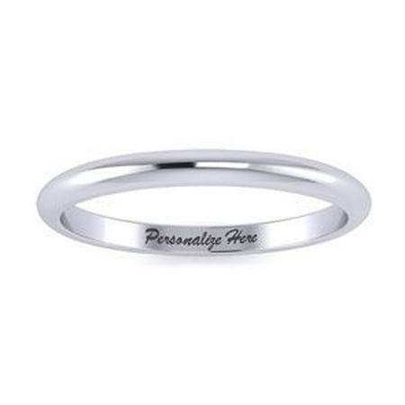 18k White Gold 2mm Heavy Laens Wedding Band Size 13 Free 18k White Gold 2mm Heavy Laens Wedding Band Size 13 Free Engraving