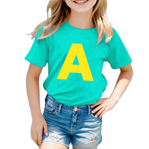 Huowey Toddler Children Fashion Letter Printed T-Shirt Casual Tee Comfortable Tops For Boys Girls Cute Dailywear, 6-7 Years