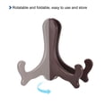 thumbnail image 4 of 6" Easel Plate Holder, Plastic Folding Display Stand Brown for Decorative Picture Frame, 6 Pack, 4 of 6