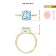 thumbnail image 4 of Angara Natural 1.95 Ct. Aquamarine Solitaire Ring in 14K Yellow Gold for Women (Ring Size: 11.5), 4 of 9