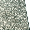 thumbnail image 3 of My Texas House Green Floral Faux Fur Washable Indoor Area Rug, 5' x 7', 3 of 5