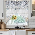 thumbnail image 6 of Blue Beige Coastal Swag Valances for Windows 2 Pack, Kitchen Window Curtains 36 Inch Length, Beach Starfish Summer Eucalyptus Retro Privacy Swag Curtains for Living Room/Bathroom 36"x36", 6 of 8