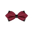 thumbnail image 1 of INSPIRE CHIC Corbatas de moño preatadas de color sólido para hombres, cuello, fiesta de bodas, esmoquin, moños puntiagudos, color rojo vino, talla única, 1 of 5