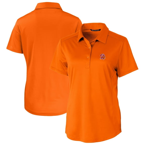 Women's Cutter & Buck Orange Tampa Bay Buccaneers Prospect Eco Textured Stretch Recycled Polo