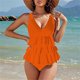 thumbnail image 1 of WILLBEST Traje de Baño de Mujer Natacion Traje de Baño de Mujer Ajustado Con Cuello En V Acolchado Retro Sin Mangas, 1 of 4