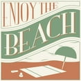 thumbnail image 2 of Grey, Jace 26x26 Black Ornate Wood Framed with Double Matting Museum Art Print Titled - Enjoy the beach, 2 of 4