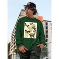 thumbnail image 2 of Butterflies In Nature I Sweatshirt Men -Megan Meagher Designs, Male XX-Large, 2 of 4