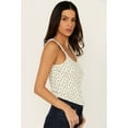 thumbnail image 2 of Cleo + Wolf Women's Amy Rib Knit Cropped Tank Top - CLSP24K89-CRM Medium  US, 2 of 4