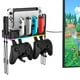 thumbnail image 1 of Soporte de pared RGB para Switch con cargador Joy-Cons, soporte para Switch / OLED con 15 modos de iluminación, cargador para 4 mandos, 2 puertos USB y 10 ranuras para tarjetas, 1 of 7