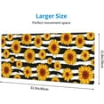 thumbnail image 3 of XL Cute Large Mouse Pad, Extended Sunflower Gaming Mousepad with Black and White Striped, Big Long Desk Pad for Laptop, Keyboard and Computer for Decor Women Office Home, (Gold, 31.5 * 11.8 in), 3 of 6
