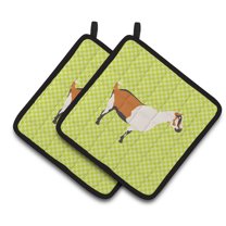Caroline's Treasures Alpine Goat Green Pair of Pot Holders