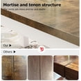 thumbnail image 4 of QinaQin Industrial Style Dining Table, 70.9-Inch/71-Inch Rectangular Wooden Table, Seats 4-6 People, Metal Frame, Rounded Corners, for Dining Room, Kitchen, Restaurant (Chairs Not Included), 4 of 5