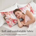 thumbnail image 5 of Red Orange Cherry Blossoms Body Pillow Covers 20"x60", Spring Weeping Leaves Watercolor Soft Brushed Microfiber Breathable Throw Pillow Covers, Pillowcase with Zipper for Couch Sofa Bedroom, 5 of 9