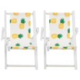 thumbnail image 1 of Mini Beach Chair Model Wooden Deck Chair for Decoration 2Pcs, 1 of 5