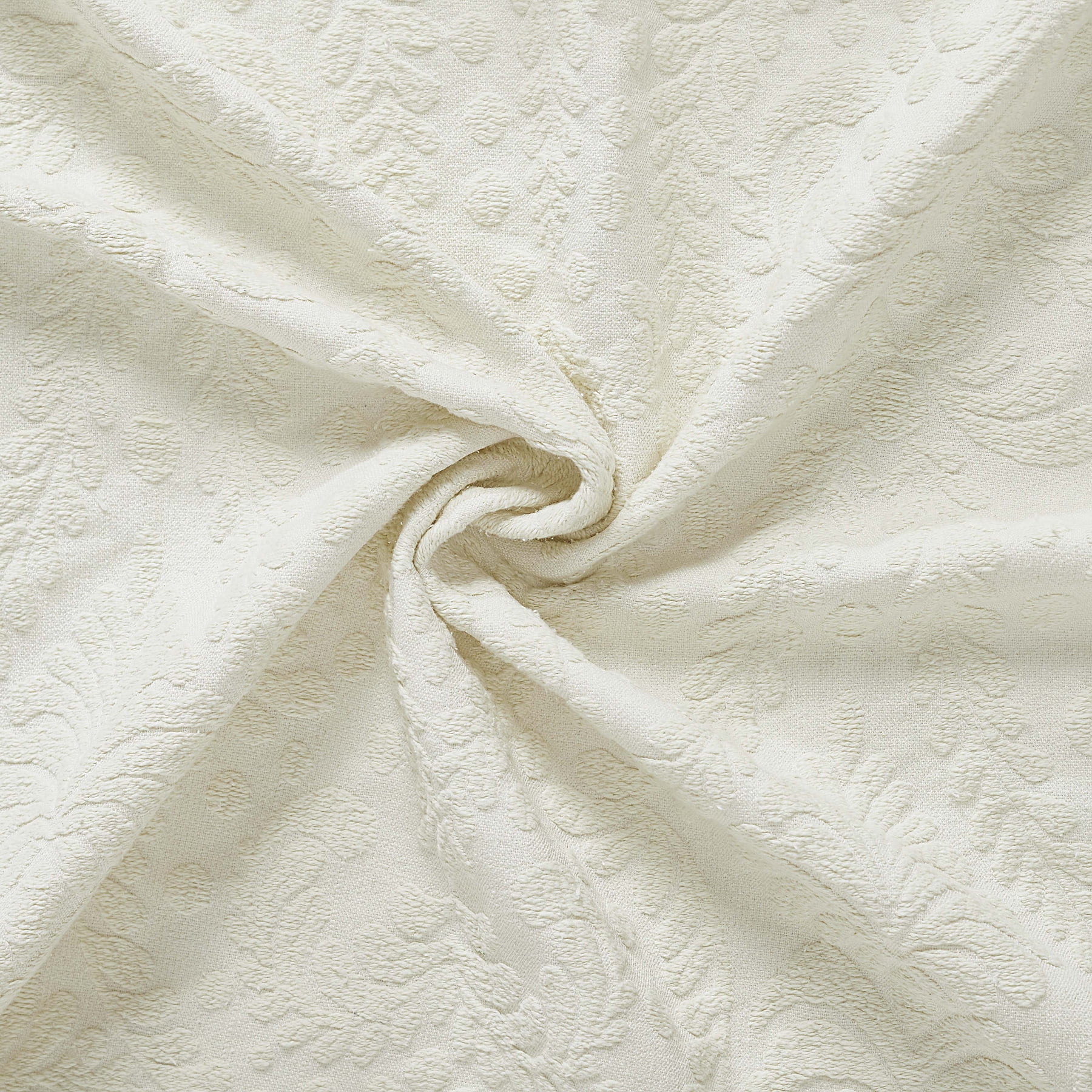 Superior 3 Piece Aspen Cotton Blend Ivory Bedspread Set, Full