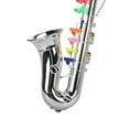 thumbnail image 2 of Instrumentos de Saxofón de Juguete Perfecl Accesorios Metálicos Musicales Plata, 2 of 3