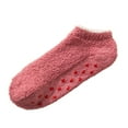 thumbnail image 4 of Outfmvch Warm Winter Socks for Women Fluffy Sleeping Warm Slipper Fuzzy Socks for Women Fluffy Cozy Cabin Winter Warm Soft Fleece Comfy Thick Socks with Grips Womens Slipper Socks Hot Pink One Size, 4 of 4