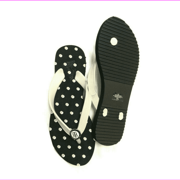 Tommy Hilfiger Women's Rose Flip Flop Sandal Gray Multi Size 5 M