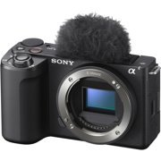 Sony ZV-E10 II Mirrorless Camera Black Bundle with Extra Battery, Connect LED Light, Mini Directional Microphone & Additional Accessories | zve10 ii