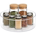 thumbnail image 1 of Sorbus Contenedores de Plástico Abiertos Lazy Susan: Organizadores Redondos y Transparentes para Cocina, Refrigerador, Despensa, Gabinete, Refrigerios, Frutas y Suministros de Baño (Paquete de 2), 1 of 7