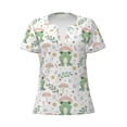 thumbnail image 2 of Uemuo Frog and Mushrooms Drawing Women's Deep V-Neck Low Cut Tops - Casual Loose Fit with Stainless Steel Loop, Soft, Breathable, Perfect for Office, Travel, and Daily Wear-XX-Large, 2 of 5