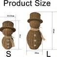 thumbnail image 4 of bedienty Wicker Weaving Christmas Ornament Rattan Snowmen Structure as a Gift - Perfect for Farmhouse, Table, Kitchen, and S, 4 of 6