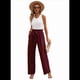 thumbnail image 2 of Pantalones de Salón de Pierna para Mujer, Color Rojo Ladrillo, Talla M, 2 of 8