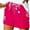 Hot Pink, variant on Teissuly Women Summer Illustration Lace Up Elastic Pocket Casual Shorts