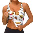 thumbnail image 4 of Kdxio Fast Food Print Workout Crop Tank Top for Women Racerback Yoga Tank Tops Athletic Sports Shirts Exercise Undershirts, 4 of 9