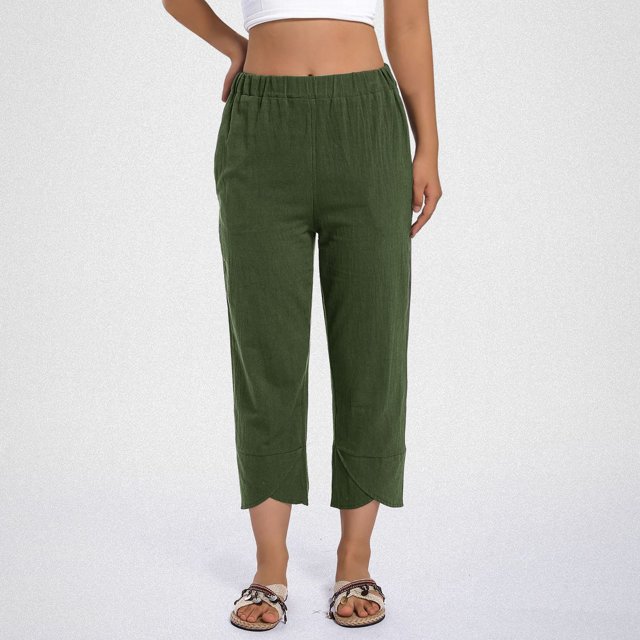 WILLBEST Pantalones Casuales elegantes de Cintura Alta para Mujer con Bolsillo Trasero para Mayor Comodidad y Versatilidad. Mediana
