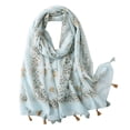 thumbnail image 4 of LILIYA Scarf for Women Lightweight Soft Floral Leopard Bohemian Printed Scarves Fashion Fall Winter Sun-proof Shawl Wrap with Fringe 2026, 4 of 4