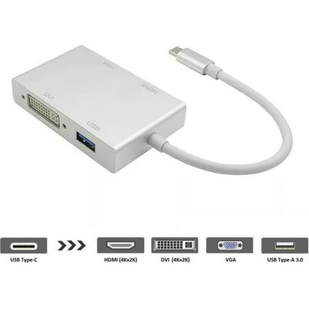 UPC: 0841280152788 | AXIOM 4-IN-1 USB-C TO HDMI  VGA  DVI AND USB VIDEO ADAPTER AXIOM 4-IN-1 USB-C TO