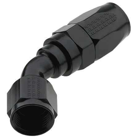 Fragola Hose Fitting #4 45 Deg Pro-Flow Black