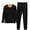Black, variant on ZVNAΖH Men's Heavyweight Fleece Lined Thermal Underwear Set, Crewneck Long Sleeve Top and Pants, Winter Warm Base Layer Sleepwear, L-4XL