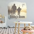 thumbnail image 3 of Personalized Sports Wall Decals for Boys Room - Dad and Son Hunting Boys Bedroom With Easy Installation Instructions Custom Name Sticker - Size: 30 In x 30 In, 3 of 5
