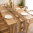thumbnail image 3 of Table Runner 72 Inches Long for Kitchen Dining, Western Texas Star Vintage Dresser Scarf Farmhouse, Dining Table Decorations for Wedding/Parties, Retro Farmhouse Yellow Brown Wooden 18 x 72 In, 3 of 8