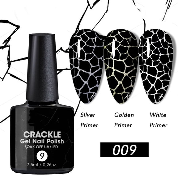 Crackle Gel Nail Polish, Marble Cracking UV Nail Polish Glue, Crackles Paint UV Gel Polishs for Woman