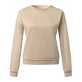 thumbnail image 4 of Pompotops Sweat-Shirt Quotidien à Col Rond pour Femmes Manches Longues Décontracté Ample, 4 of 9